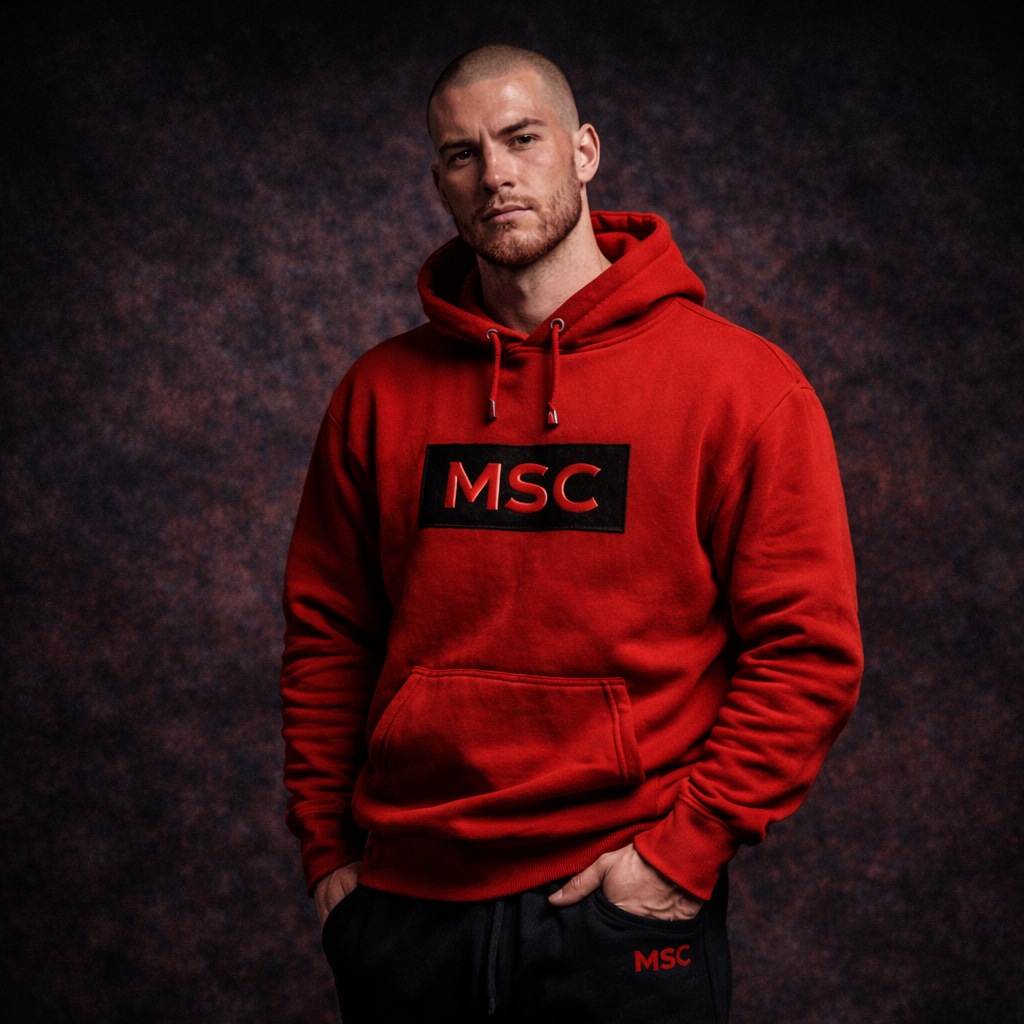 MSC Core Hoodie – Red / Black